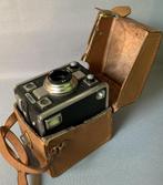 Vintage fototoestel Gevabox Gevaert lederen tas 1951, Appareils photo, Enlèvement ou Envoi, 1940 à 1960
