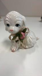 Chien blanc en porcelaine vintage, Antiquités & Art, Enlèvement
