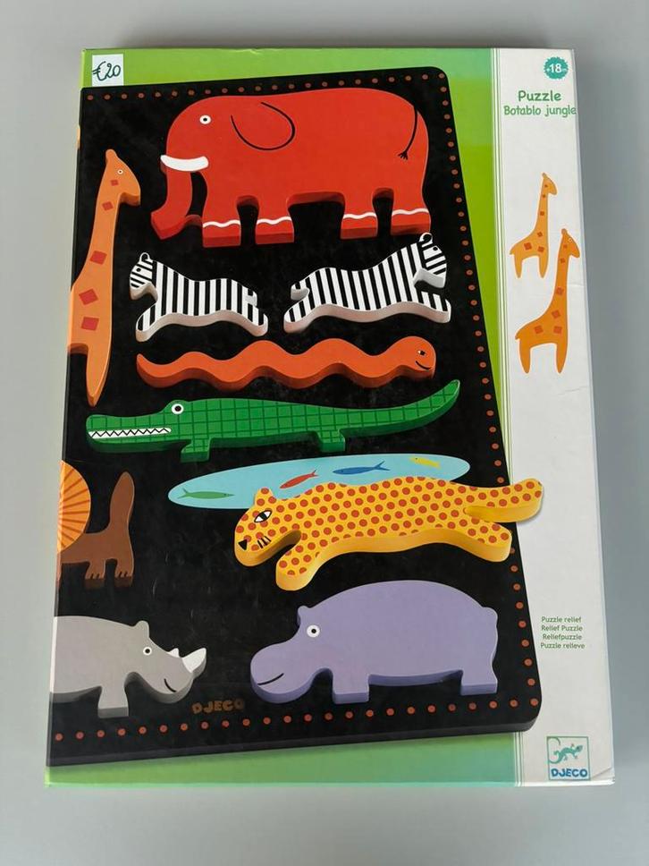 Reliëf puzzel van Djeco, Kinderen en Baby's, Speelgoed | Kinderpuzzels, Zo goed als nieuw, Ophalen