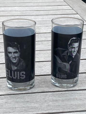 2 glazen Elvis Presley beschikbaar voor biedingen