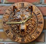 Vintage metalen klok Wolf Design (20cm diameter), Huis en Inrichting, Ophalen of Verzenden, Nieuw, Analoog, Wandklok