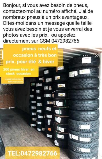 Pneus très bon etat TEL 0472982766 beschikbaar voor biedingen