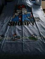 Hausse de couette Snoopy + drap-housse, Comme neuf, Bleu, Housse de couette, Enlèvement