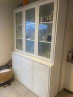 Vitrinekast wit, Avec tablette(s), 100 à 150 cm, Enlèvement, Utilisé