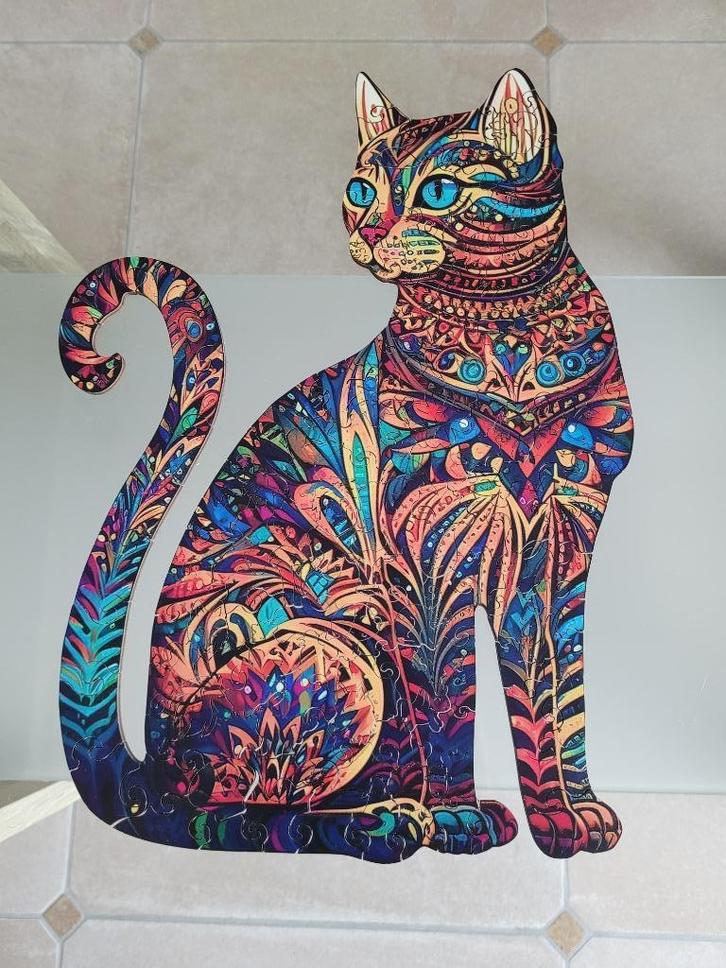 houten puzzel „kat” A3, Hobby en Vrije tijd, Overige Hobby en Vrije tijd, Zo goed als nieuw, Ophalen