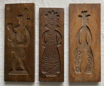 Speculaasplank, 3 stuks, met 3 verschillende bakvormpjes beschikbaar voor biedingen