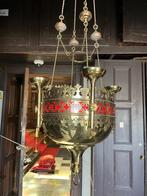 Een koperen godslamp, Antiek en Kunst, Ophalen