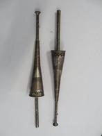 2 Nafir Marokaanse trompetten, lengte 75 cm, Antiek en Kunst, Curiosa en Brocante, Ophalen