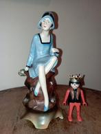 653) Art Deco Hoedenpinhouder ( flapper girl ), Ophalen of Verzenden