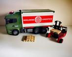 Bruder vrachtwagen met heftruck, pallets,..., Ophalen, Zo goed als nieuw