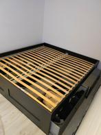 Brimnes 180x200 - bedframe + boxspring, Ophalen, Gebruikt, Zwart, Twijfelaar