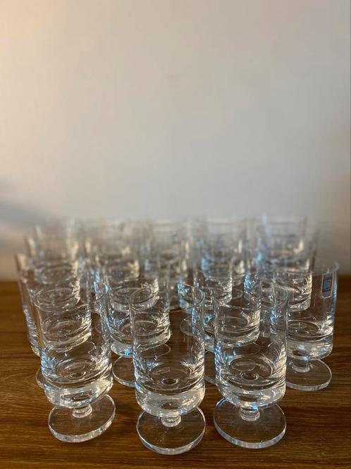 Belle série de verres en cristallin Boussu, Collections, Verres & Petits Verres, Comme neuf, Enlèvement