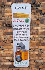 Emaille reclamebord voor Jean A. du Crocq Jr. Huizen Holland, Ophalen of Verzenden, Gebruikt, Reclamebord