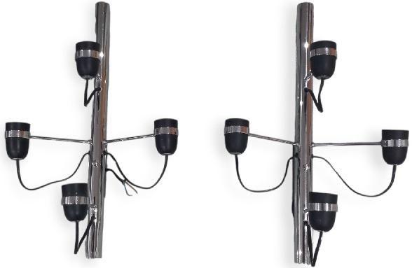 Zeldzaam paar wandlampen van Gino Sarfatti, Huis en Inrichting, Lampen | Wandlampen, Zo goed als nieuw, Metaal, Ophalen of Verzenden