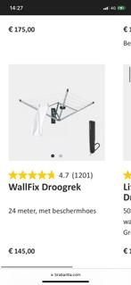 Brabantia droogmolen wallfix, Tuin en Terras, Ophalen, Zo goed als nieuw