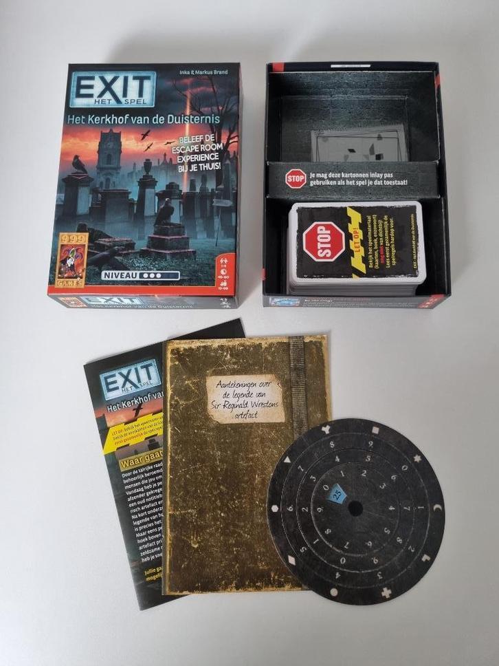 Exit het spel Het kerkhof van de duisternis, Hobby en Vrije tijd, Gezelschapsspellen | Kaartspellen, Zo goed als nieuw, Een of twee spelers