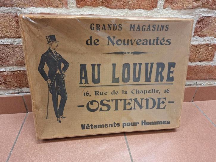 Oude verpakking Au Louvre Kapellestraat Oostende, Verzamelen, Merken en Reclamevoorwerpen, Gebruikt, Verpakking, Ophalen of Verzenden