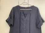 MARIE MERO blauwe linnen blouse als nieuw - M, Kleding | Dames, Blouses en Tunieken, Ophalen of Verzenden, Zo goed als nieuw