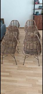 Set van 6 eetkamerstoelen uit rotan, Leenbakker, Ophalen, Gebruikt, Overige kleuren, Riet of Rotan