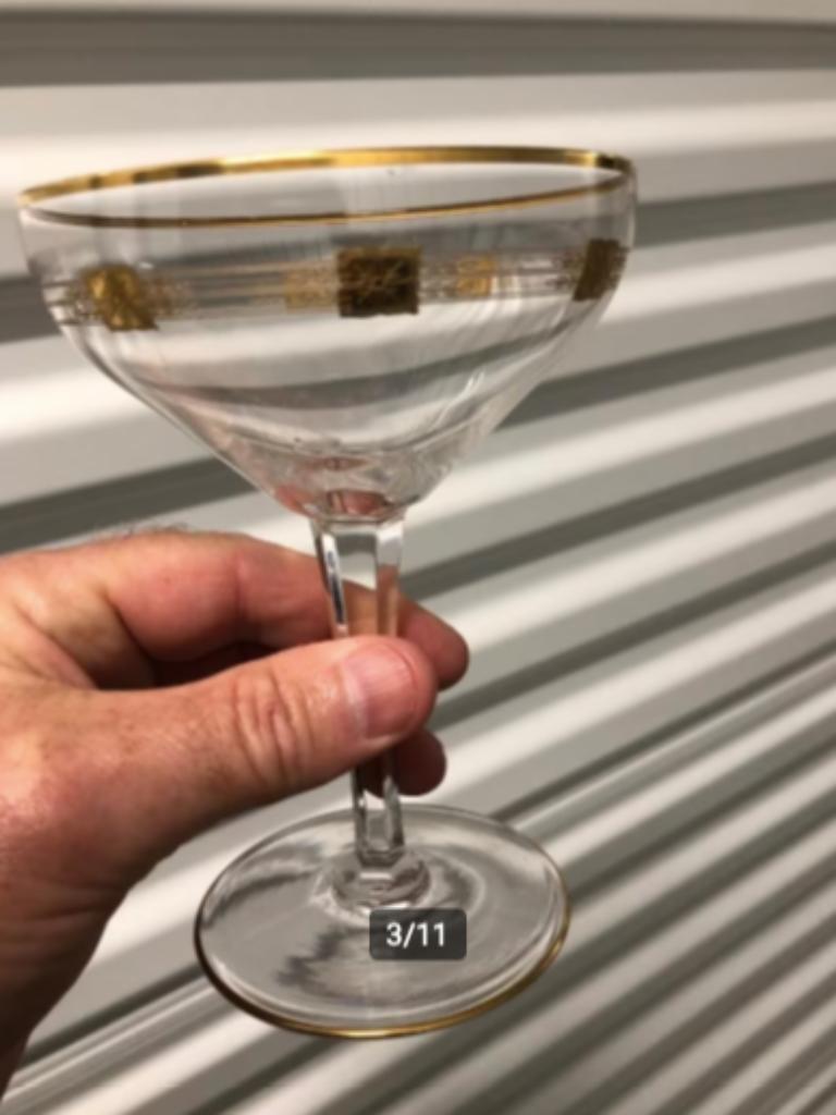 18 stuks / Art Deco kristal glazen + sierasbakken, Antiquités & Art, Antiquités | Verre & Cristal, Enlèvement ou Envoi