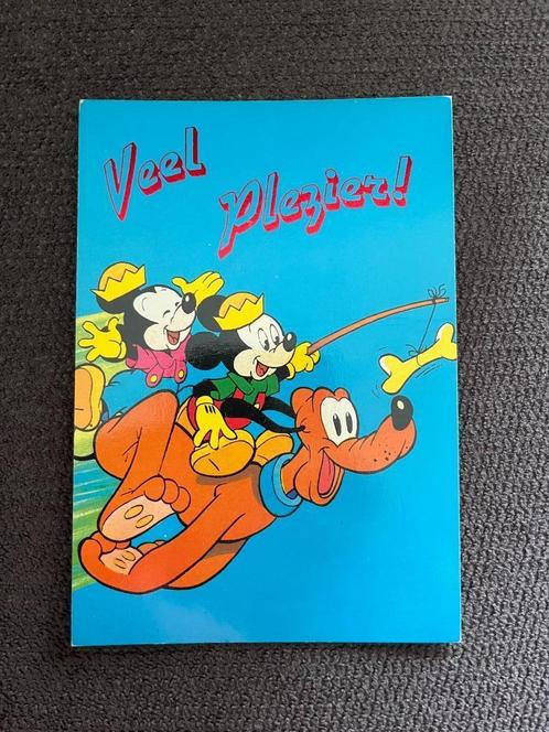Postkaart Disney Mickey Mouse 'Veel plezier', Verzamelen, Disney, Zo goed als nieuw, Plaatje of Poster, Mickey Mouse, Verzenden