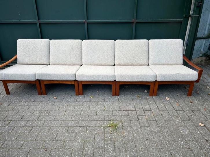 Glostrup 5 delig elementen bankstel met vintage salontafel, Huis en Inrichting, Zetels | Complete zithoeken, Gebruikt, Ophalen