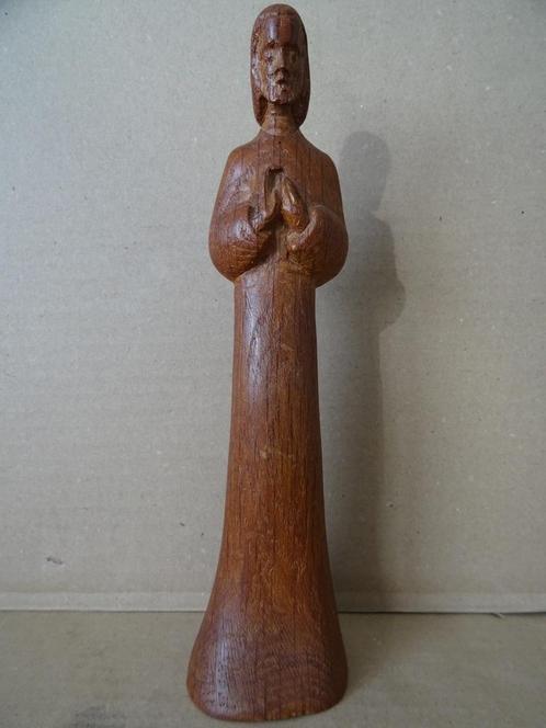 Antiek houten Jezusbeeld houten Jezusbeeldje 23cm circa 1930, Antiek en Kunst, Antiek | Religieuze voorwerpen, Ophalen of Verzenden