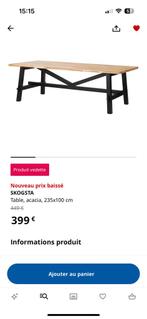 Table 6 places IKEA avec les chaises, Rectangulaire, Utilisé, Cinq personnes ou plus