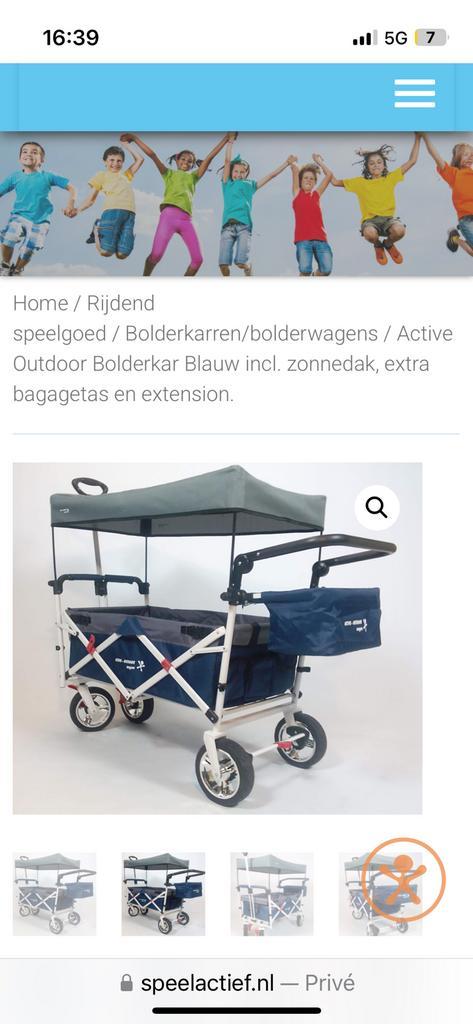Kwalitatieve bolderkar merk Active Outdoor Wagon, Caravans en Kamperen, Bolderkarren, Zo goed als nieuw, Ophalen