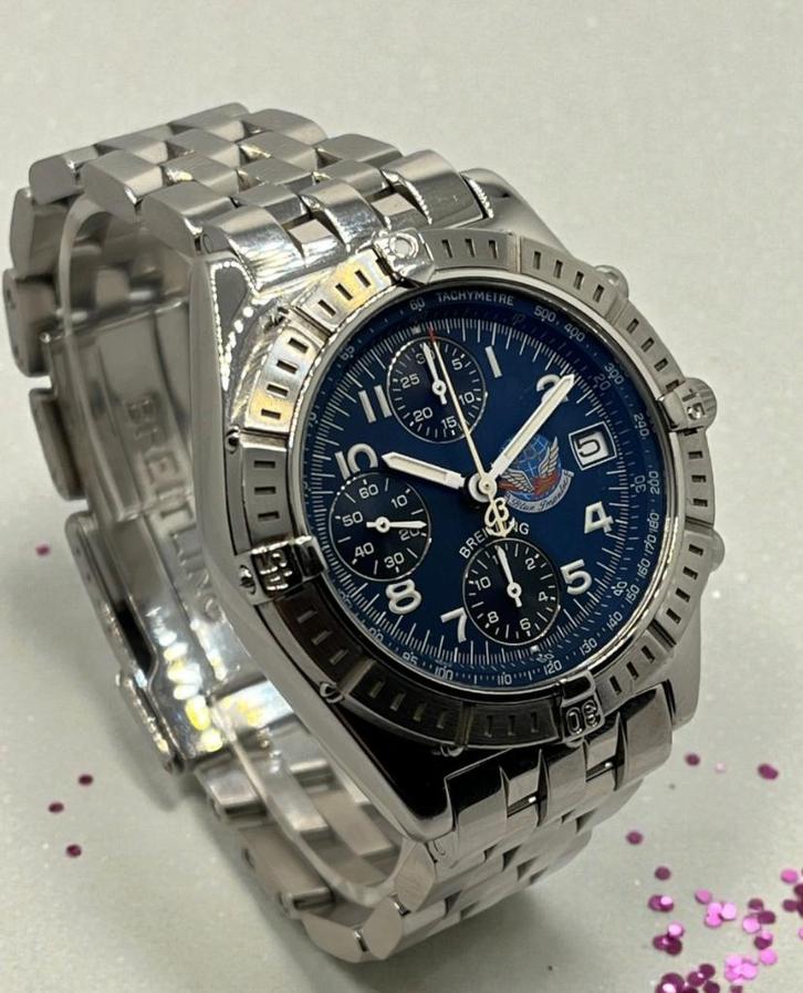 Breitling Chronomat “Blue Impulse” Ltd. (500 stuks) A13353, Handtassen en Accessoires, Horloges | Heren, Zo goed als nieuw, Polshorloge