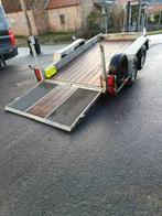 Aanhangwagen 2-assen voor het vervoeren van werktuigen, Ophalen of Verzenden, Gebruikt