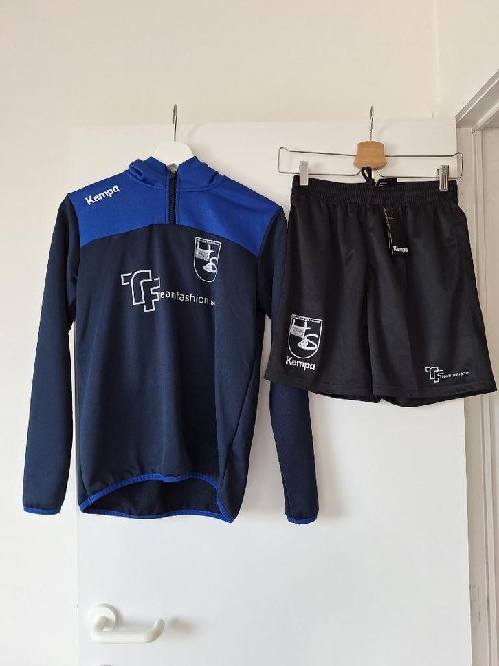 Short en vest met kap Handbalclub Schoten (14 jaar), Kinderen en Baby's, Kinderkleding | Maat 164, Zo goed als nieuw, Jongen, Sport- of Zwemkleding