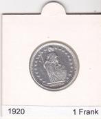 Suisse 1 franc 1920, Timbres & Monnaies, Monnaies | Europe | Monnaies non-euro, Enlèvement ou Envoi, Monnaie en vrac, Argent