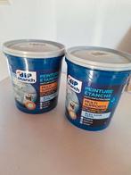 2 WATERBESTENDIGE AZUURBLAUWE VERFBLIKKEN, Doe-het-zelf en Bouw, Verf, Beits en Lak, Blauw, Ophalen of Verzenden, Minder dan 5 liter