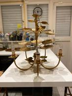 Lustre vintage doré a feuilles, Maison & Meubles, Enlèvement, Comme neuf, Métal