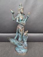Statue en bronze de la déesse Saraswati/Bharati/Inde, Enlèvement ou Envoi, Neuf