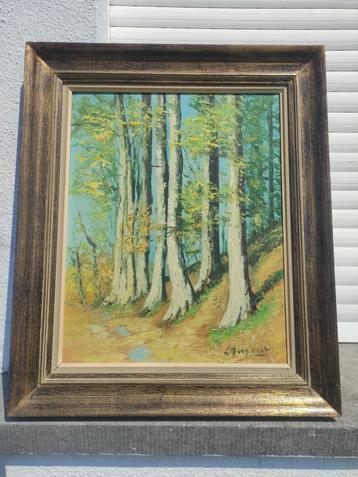 Huile sur panneau sous bois signe beschikbaar voor biedingen