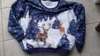 Merry Christmas unisex trui M fleece blauw, Ophalen of Verzenden, Zo goed als nieuw