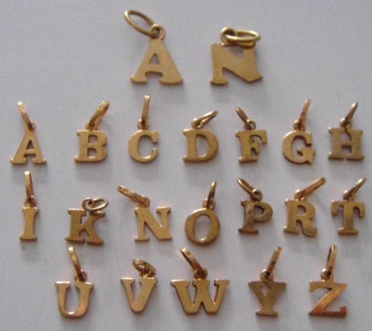 Pendentif lettre/initiale anglaise découpée, en or 18K, NEUF, Bijoux, Sacs & Beauté, Pendentifs, Neuf, Or, Or, Autres représentations