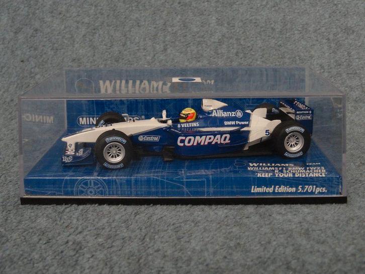 F1 BMW Williams FW23 "Keep Your Distance" Minichamps 1:43, Hobby & Loisirs créatifs, Voitures miniatures | 1:43, Utilisé, Voiture