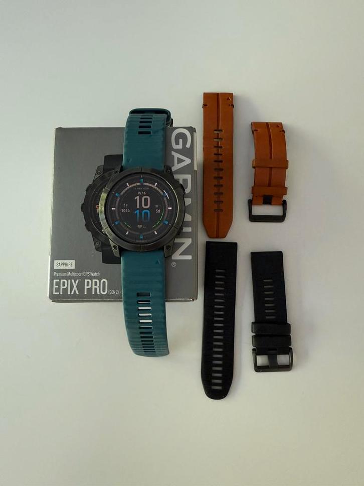 Garmin Epix Pro 51mm, Handtassen en Accessoires, Sporthorloges, Zo goed als nieuw, Ophalen