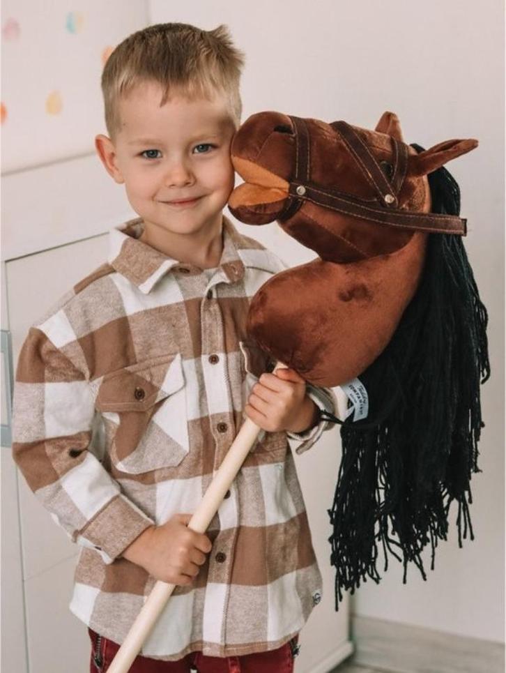 Teddykompaniet Stokpaard met open mond - Bruin, Hobby en Vrije tijd, Overige Hobby en Vrije tijd, Nieuw, Ophalen of Verzenden