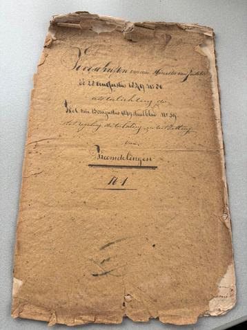 Voorschriften van den Minister van Justitie 28 Augustus 1849 beschikbaar voor biedingen