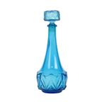 Vintage Kobalt Blauwe Karaf 0,5L Glas Made in Belgium, Antiek en Kunst, Ophalen of Verzenden
