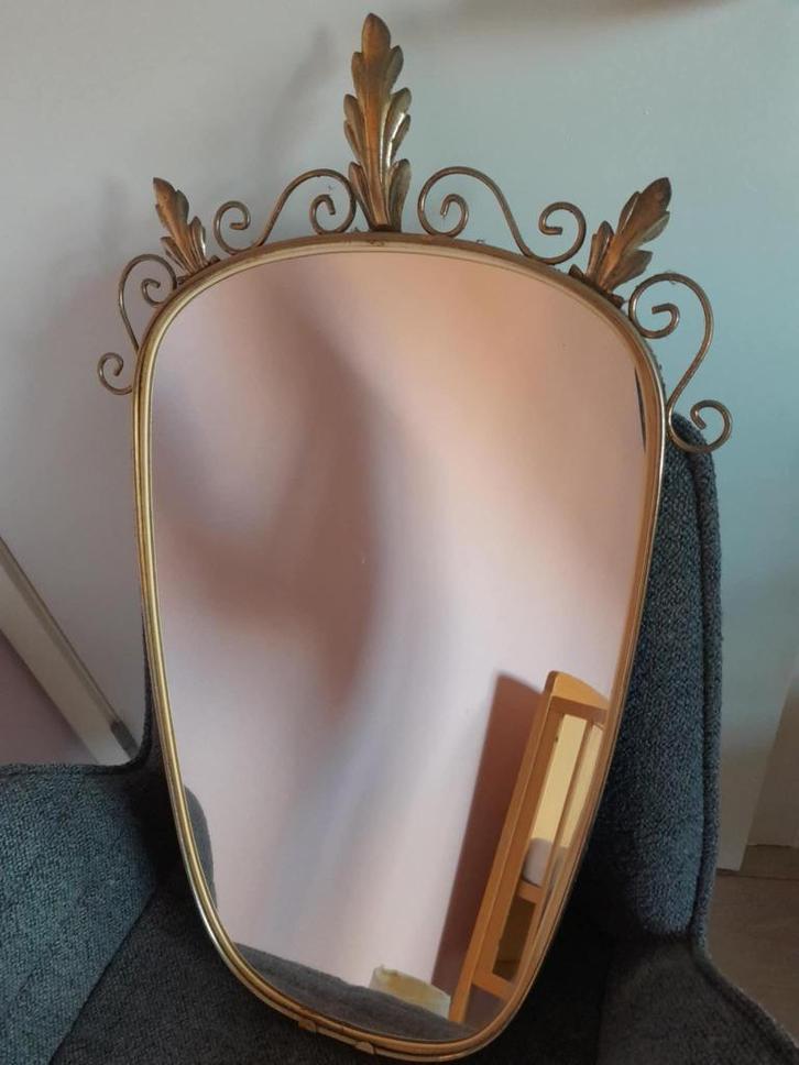 Kuifspiegel 1960-1970 (Deknudt?), Antiek en Kunst, Antiek | Spiegels, Ophalen