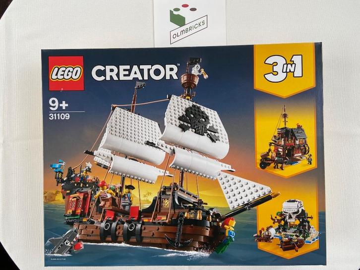 LEGO Creator 3in1 31109 Piratenschip, Kinderen en Baby's, Speelgoed | Duplo en Lego, Nieuw, Lego, Complete set, Ophalen of Verzenden