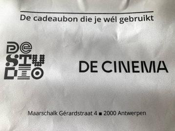 cadeaubon 'De cinema' (waarde van 9 euro) voor 3 euro beschikbaar voor biedingen