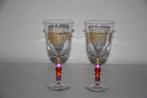 Feestelijk wijnglas of water glas * 2 stuks, Ophalen of Verzenden, Zo goed als nieuw, Glas, Glas of Glazen