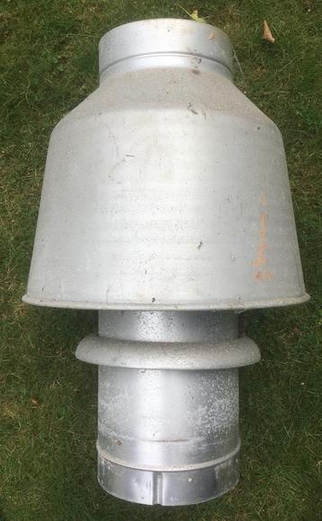 Rookgasafvoerkap aluminium 190mm ø H:60cm beschikbaar voor biedingen