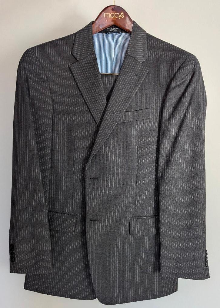 Tommy Hilfiger kostuum grijs met krijtstreep 48 / 30, Vêtements | Hommes, Costumes & Vestes, Comme neuf, Taille 48/50 (M), Gris